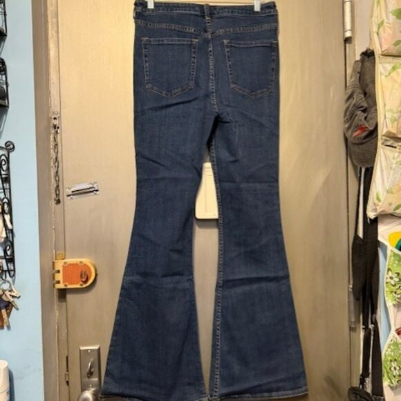 FREE PEOPLE - Just Float On Flare / Bell Bottom Jeans - 1970's blue indigo - Picture 13 of 14